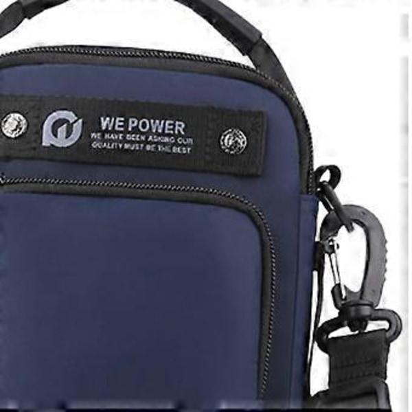 Axelväska för män Justerbar rem Lätt satchel Nylon Trendig midjeväska Crossbody-väska för shopping Utomhussport (Mörkblå) Dark Blue