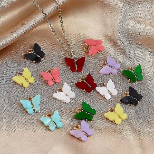 40 stk/65 stk Akryl Butterfly Charms Og Bear Candy Pendant Set（20 Sommerfugler*20 Bjørner）