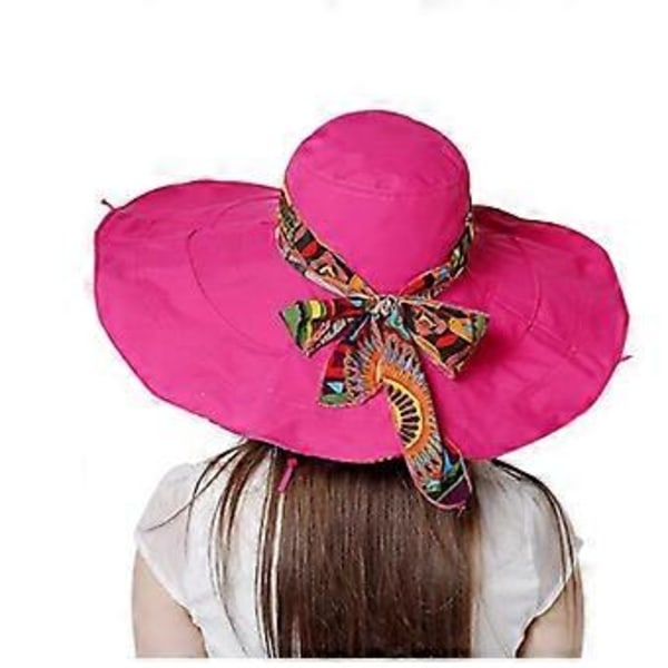 Vikbar Floppy Reversibel Rese Strand Solhatt Dam Bred Brätte UPF 50+