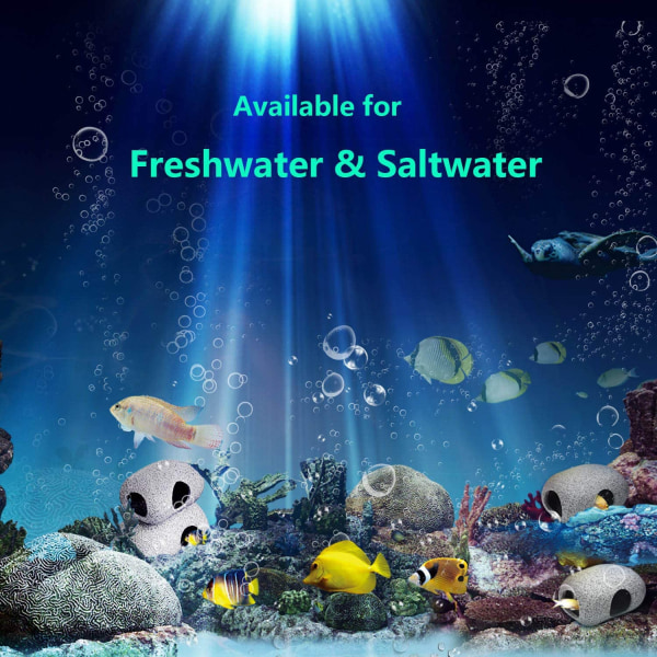 SpringSmart Akvariumsteiner for Fisk til Å Formere Seg, Leke og Hvile, Små Keramiske Dekorative Steiner for Akvarium