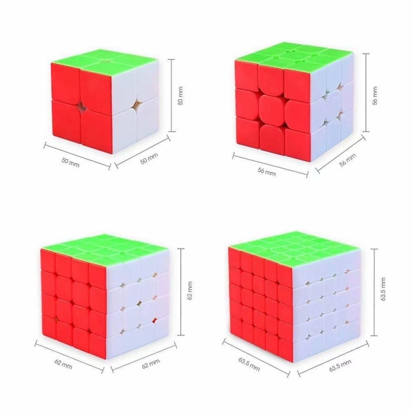 4 kpl taikakuutiota nopeuskuutio 2x2 3x3 4x4 5x5 palapelilelut lahja lapsille