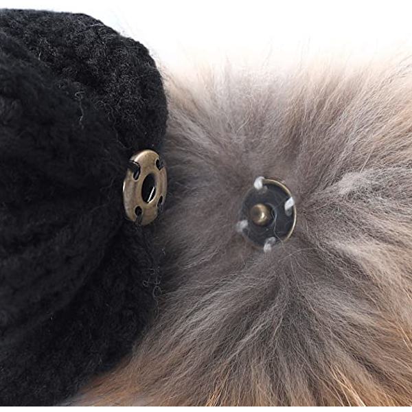 Babyhue Vinter Varm Hue Børn Plys Hue med Hæklet Pom Pom Hat Baby Drenge Piger - One Size -