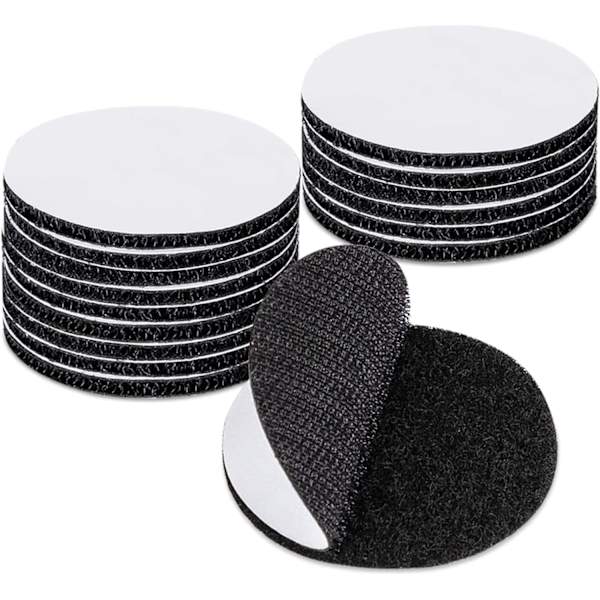 Kaksipuolinen itseliimautuva teippi Musta kaksipuolinen teippi Itseliimautuva Vahvistaa Kaksipuolinen nylon tarranauha Ommeltava teippi Liima seiniin, lattioihin, laseihin, muoviin 50 kpl (Pyöreä)