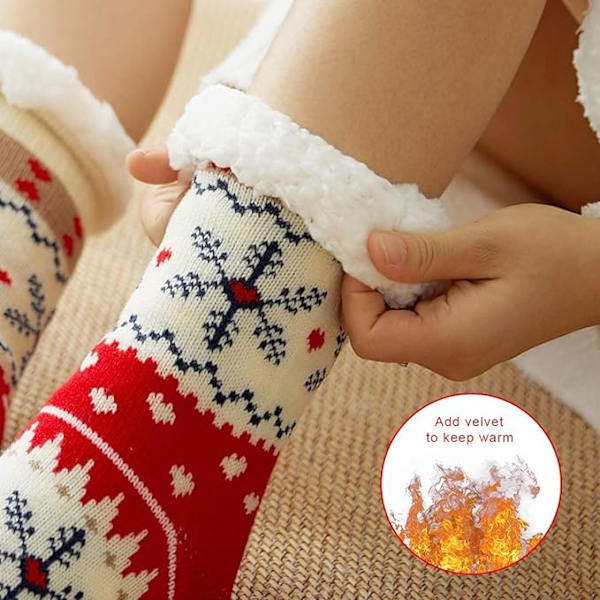 Julklappstrumpor, Damvinterstrumpor, Halksäkra Varma Strumpor, Perfekt C
