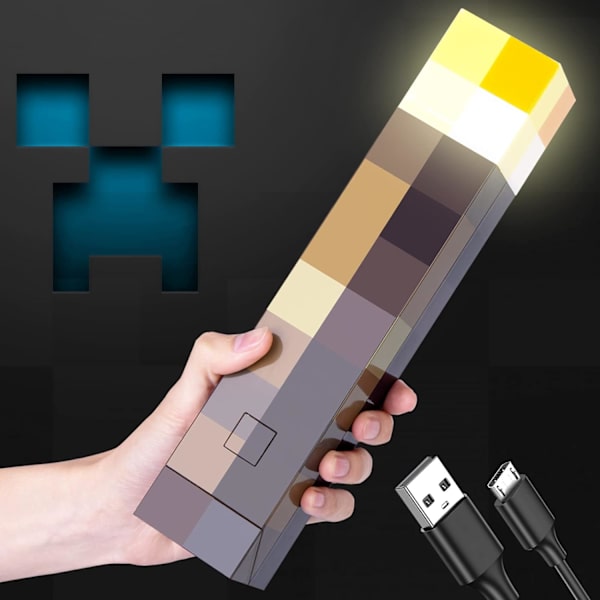 Brownstone Pixels ficklampa för väggmontering eller handhållen USB R