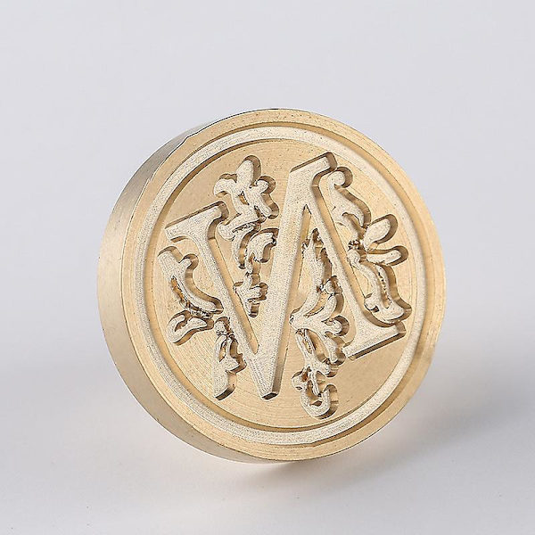 Elite Brass Retro Alphabet Initials Voksforseglingsstempel 26 Bokstaver A-z Voksforseglingsstempel For Postdekorasjon DIY Kortlaging (N)