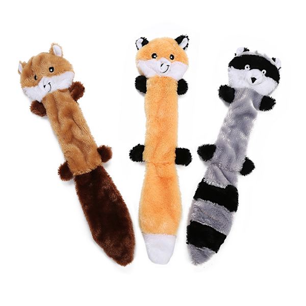 Liten hund leksaker 3-pack - Inga stoppning hund följeslagare plysch leksaker pack