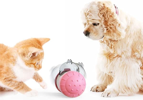 Katt leksaker 2 i 1 leksak katt torrfoder dispenser interaktiv katt leksak Dr