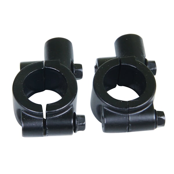 Par Universel 8mm Beslag Holder Montering til 22mm Styr Bakspejl Motorcykler Scooter Sort