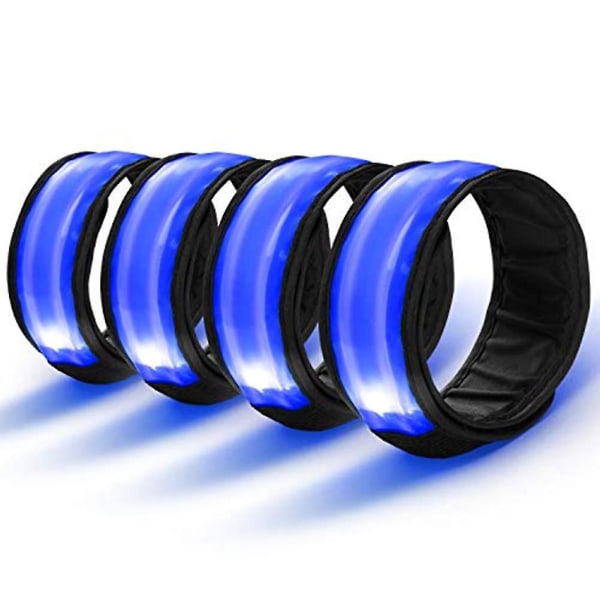 Cykelklips Reflekterende Bånd Reflekterende Strimler Til Tøj Sports Reflekterende Armbånd Reflekterende Sikkerhedsrings (Blå)