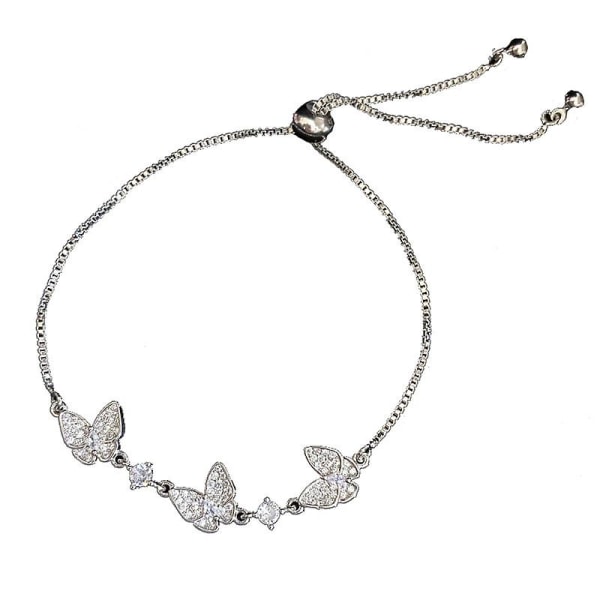 Sommerfugle Armbånd, sødt temperament Små Sommerfugle Armbånd Kvinder 18k Guldbelagt Premium Sense Enkelt Bff Gave Armbånd