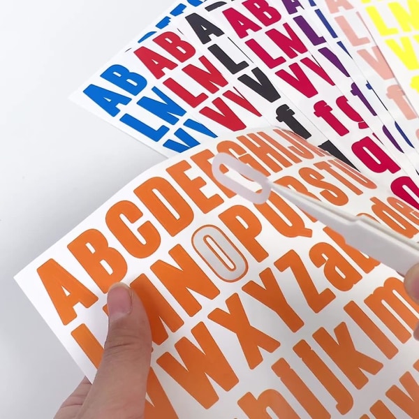 12 ark självhäftande vinylbokstäver siffror Kit, brevlåda siffror klistermärke för brevlåda, skyltar, fönster,