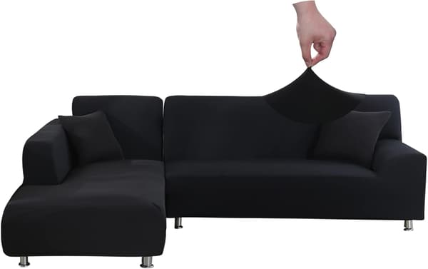 Elastiskt sofföverdrag i spandex, stretchigt sofföverdrag för L-formad soffa