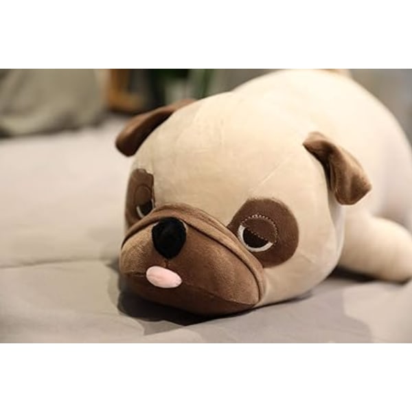 Bulldog Plush Toy - 50cm - Soft and Fluffy Puppy Cushion - Gift f