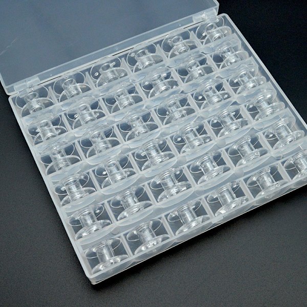 36 Spindler Syninger Plast Symaskine Spolehus med Opbevaring Bo