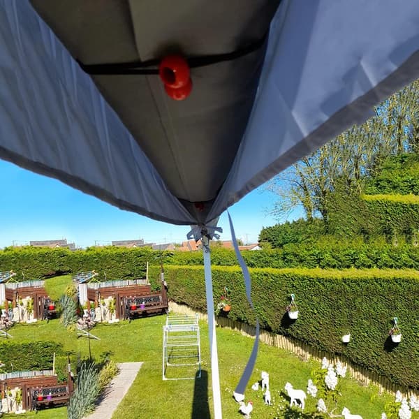 Havebeskyttelse til markise (5M sort), presenning opbevaringspose