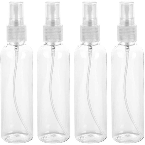 4 stk 100 ml sprayflaske bærbar påfyllbar holdbar fin tåkesprayflasker væskedispensere tom plast