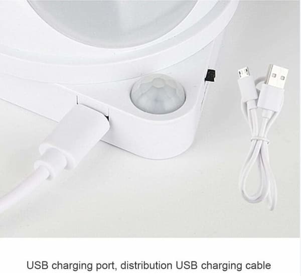 Natlys, USB genopladelig LED bevægelsessensor lys kropsinduktion