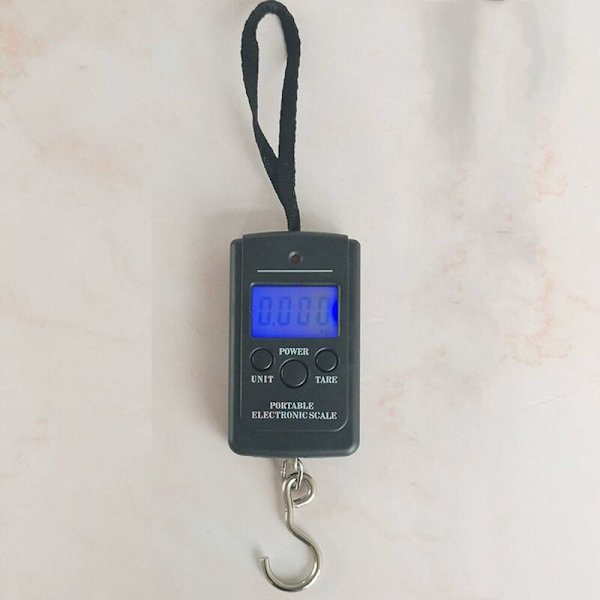 Bärbar badrumsvåg med bakgrundsbelyst LCD-display 40 kg elektronisk