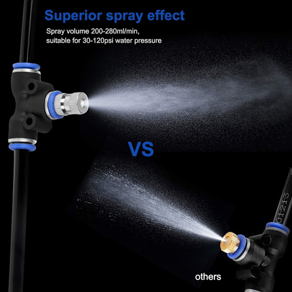 Patio Misting Micro Flow Drip Irrigation Kit med (8M) Garden Mis