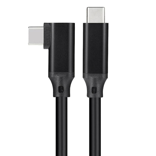Vr Data-kabel Albue Type-c Data-kabel Usb3.1 Gen 2 Dobbel Hunn Video Projeksjonskabel 20 Vr Mobil Spillkabel 2M Svart Flette