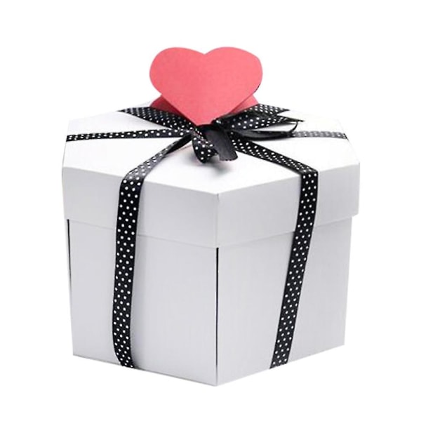 Valentines Day Gift Box Lovely Surprise Explosion Couple Box Love Memory Diy Photo Album Anniversary Scrapbook Xmas Gifts White