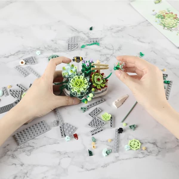 Mini Bricks Bonsai -malli Luova DIY Simulaatio Mini Particle Fl