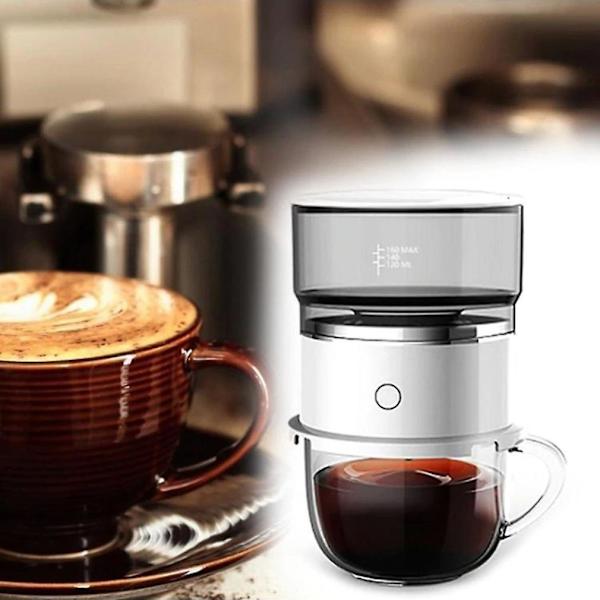 Hushållsbatteridriven bärbar automatisk kaffebryggare Handhållen droppkaffemaskin Kompanjonpulverkaffebryggare