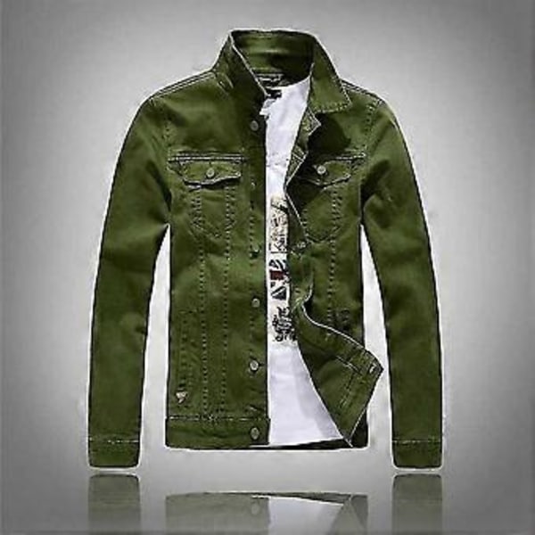 2025 Jeansjacka för män - Casual Slim Fit bomullsjacka för en stilfull look, perfekt för alla tillfällen black 4XL