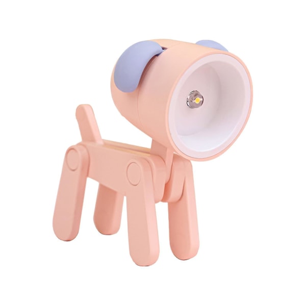 Söt nattlampa för husdjur Dekorativ prydnad Present Bärbar Minitelefonhållare Kreativ Led-bordslampa（Rosa）