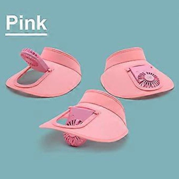 Dame Fan Visir - Fan Visir - 3-Positionsjustering og Stor Solbeskyttelse pink