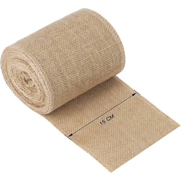 15 cm bred hessian tyg 10m rustik band rulle för dekoration DIY, handgjorda hantverk