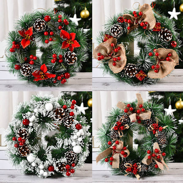 Julkrans, julstjärna, adventskrans, dörrkrans, Chr