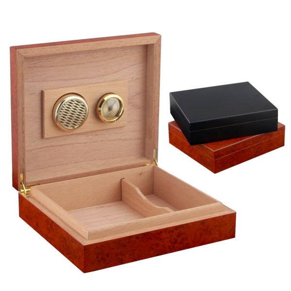 Cigar Humidor i cedertræ, Cigar Humidor med hygrometer og indbygget H