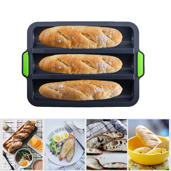 Silicone Bread Tin For Baking, Non-stick Loaf Tin Silicone Baguette Baking Tray With Handle