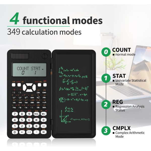 Vitenskapelige kalkulatorer med skrivebrett, oppgradert 991MS Solar P