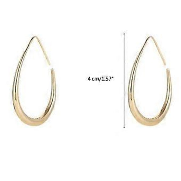 Retro Oval Hoop Øredobber Geometrisk Formet Ørepynt Tilbehør Trendy Enkle Design Ørepynt for Moteelskere