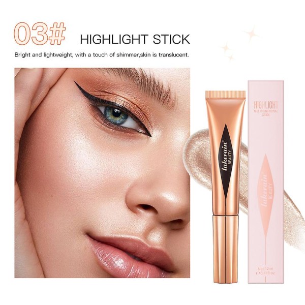 Multifunktionel makeuppen, holdbar flydende konturstift, bærbar highlighter blush pen