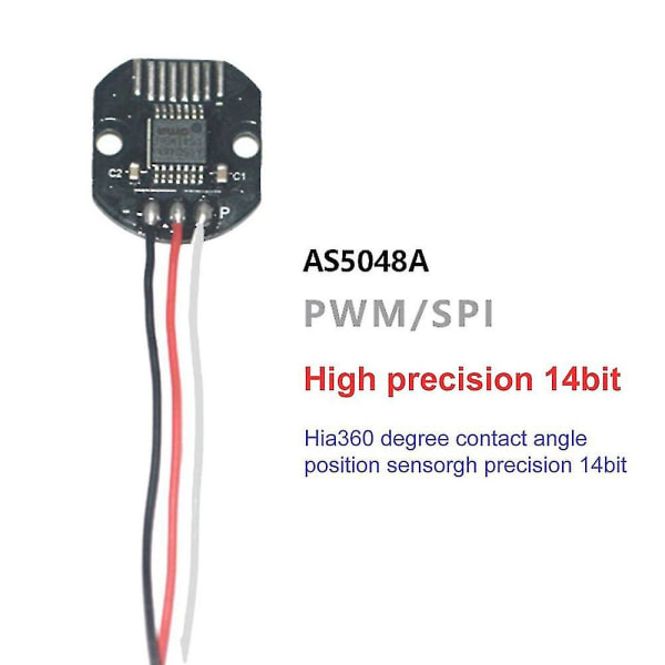 As5048 Magnetic Encoder Set Pwm Spi Interface Precision 14 Bit Ingen borsthållare As5048a Roterande sensor för borstlös motor