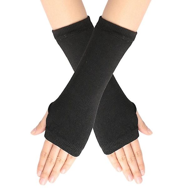 4 par vintervarma handskar stickade flip fingerlösa exponerade fingerhandskar utan fingrar vantar handskar kvinnor