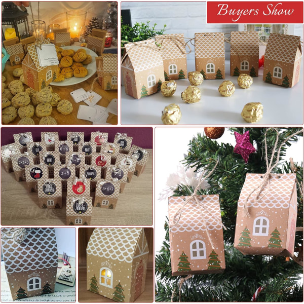 Julgåva presentförpackning, julgodisbox i kraftpapper, jul