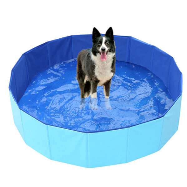 PVC Hundpool Bärbar Hopvikbar Simbassäng Hundar Katter Bad