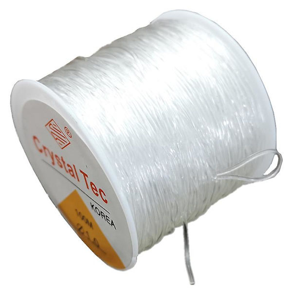 Elastisk snor, elastisk armbånd, krystallsnor, perlekjede for smykkefremstilling (0,8 mm)