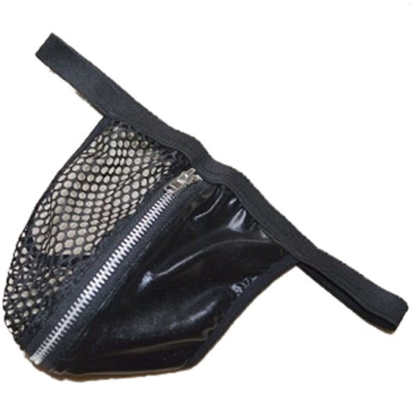 Män Manliga Sex Underkläder Trosor Låg Midja Imitation Läder G-String T-byxor