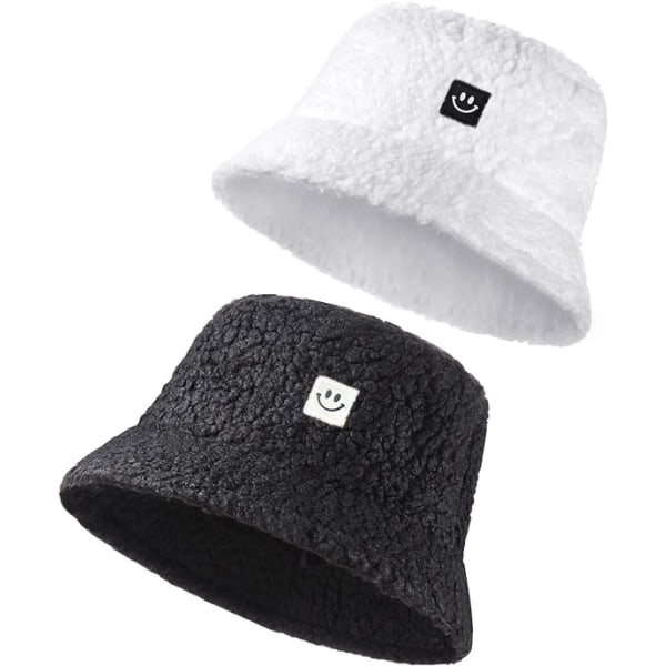 2 stk. Vinterplys spandauere til kvinder Vintage Smile Cloche hatte