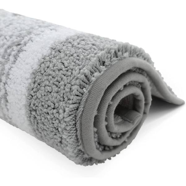 Duschmatta i mikrofiber, halkfri, grå