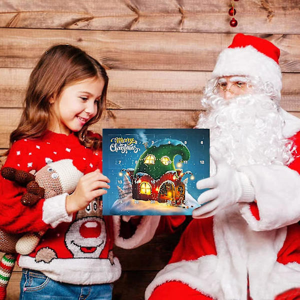 Juladventkalender 2022 Smycken, 24 dagar Jul Nedräkning Kalender Diy Armband Kit Present Till Flickor A