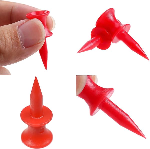 Golf Tees Plastik Rød 31mm One Size Golf Castle Professionel Dura