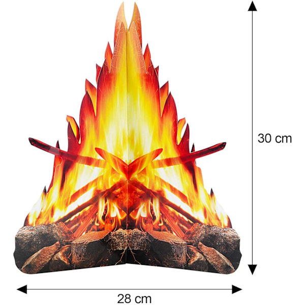 12 tommer høj kunstig ild 3D falsk flamme papir flamme fakkel Ce