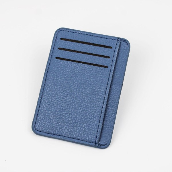 Wallets For Men &amp; Women Rfid Front Pocket Leather Card Holder Wallet Sky Blue